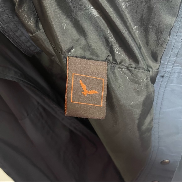 Hawke & Co Solid Navy Blue Long Sleeve Zip Front Windbreaker Jacket XL - Picture 5 of 5